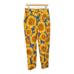Vintage Louis Feraud Mint Condition Bold Sunflower Pants Size 12 Haute Couture